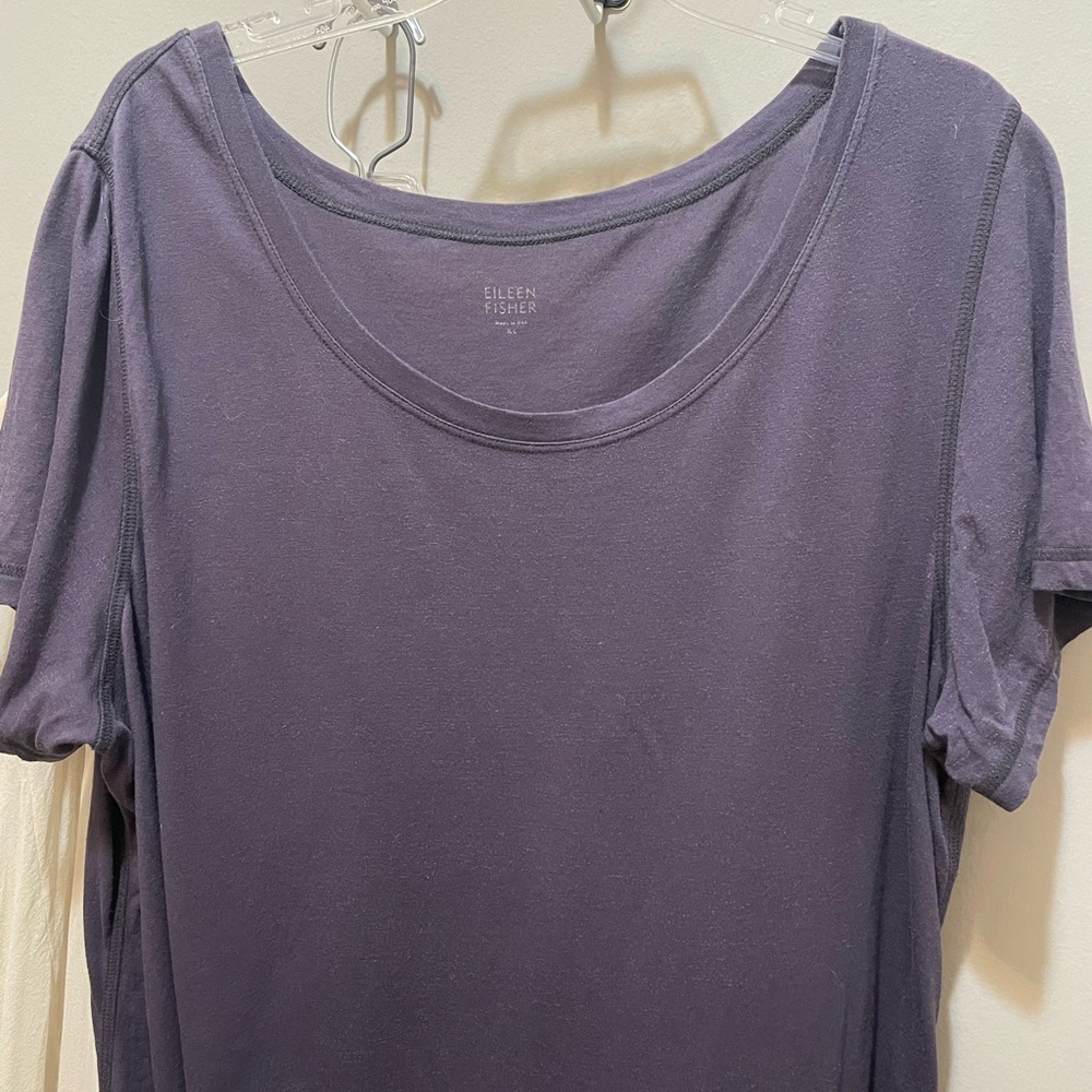 Eileen Fisher Women's Short Sleeve Violet Tee